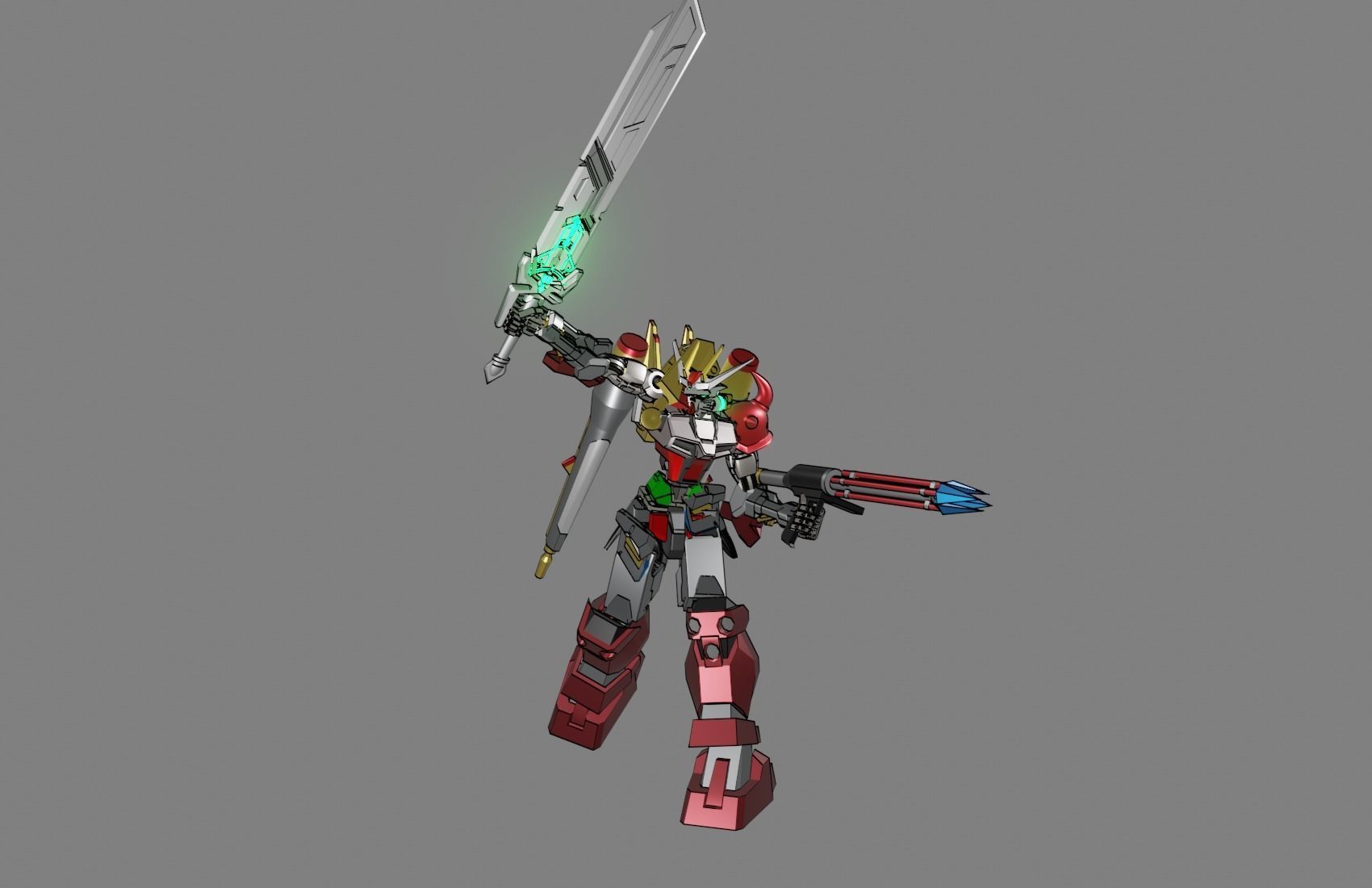 Attacker Gundam 18 3D model_12