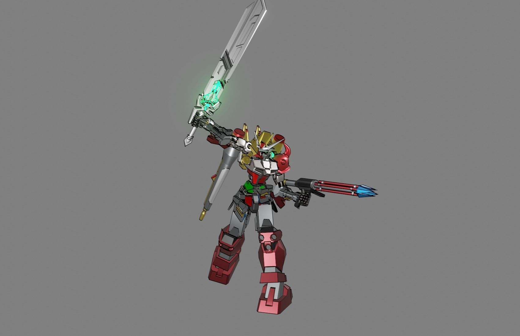 Attacker Gundam 18 3D model_13