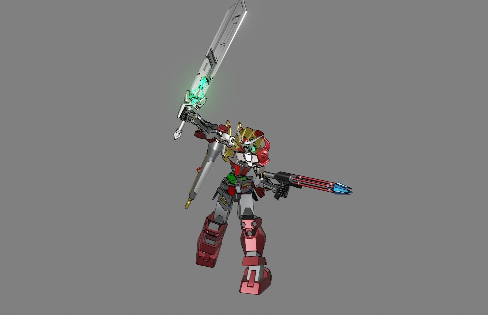 Attacker Gundam 18 3D model_15