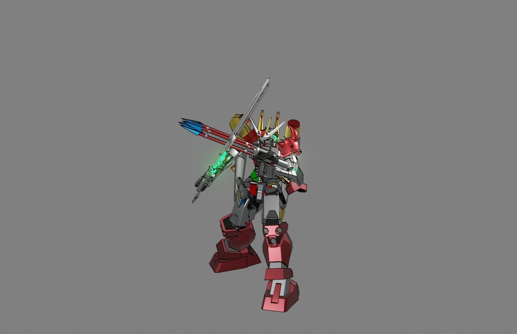 Attacker Gundam 18 3D model_7