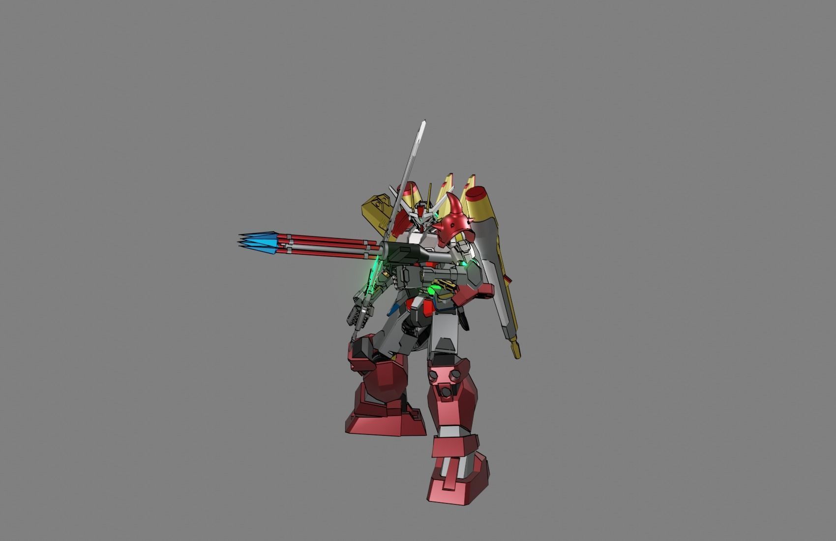 Attacker Gundam 18 3D model_4