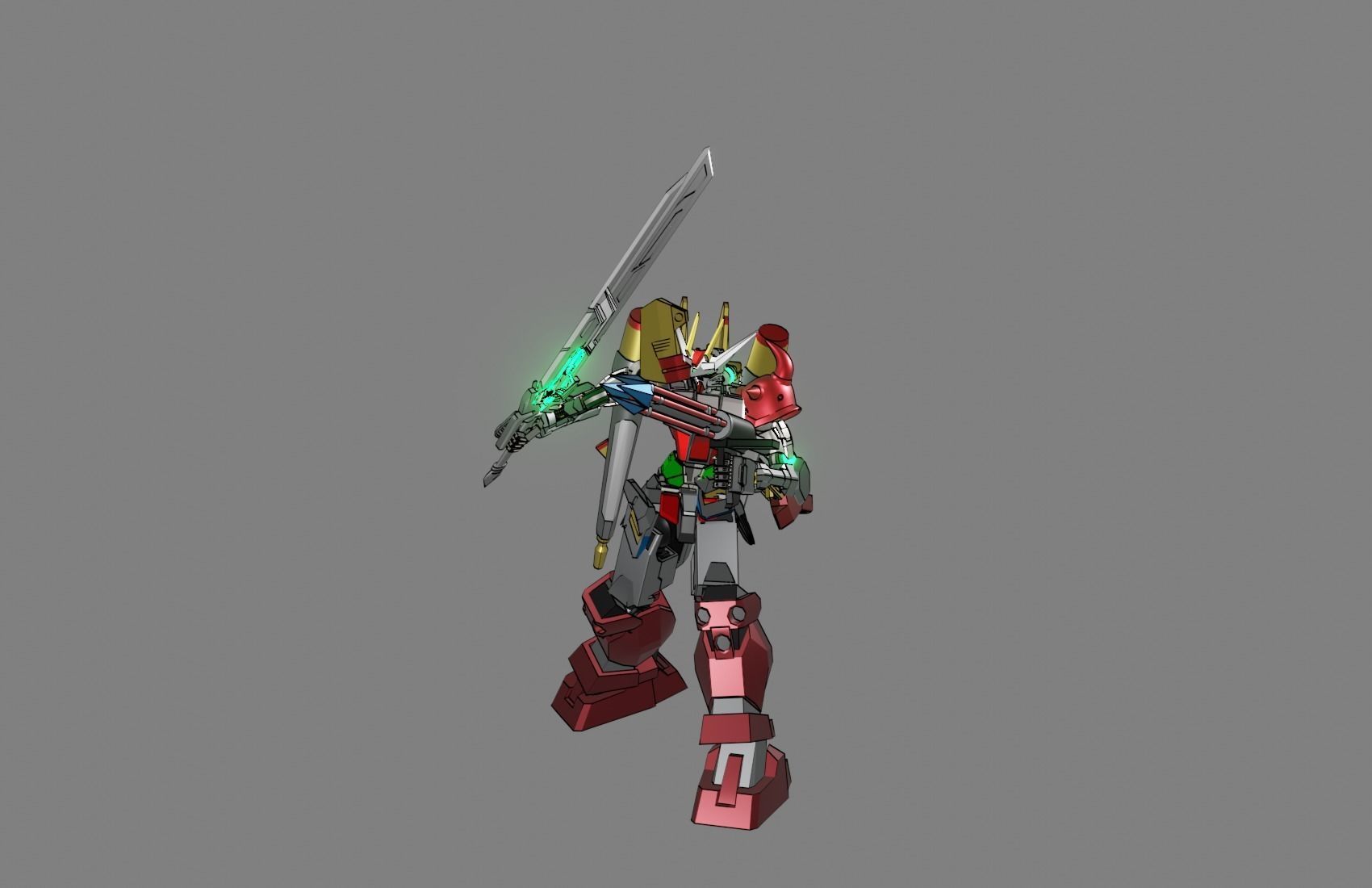 Attacker Gundam 18 3D model_8
