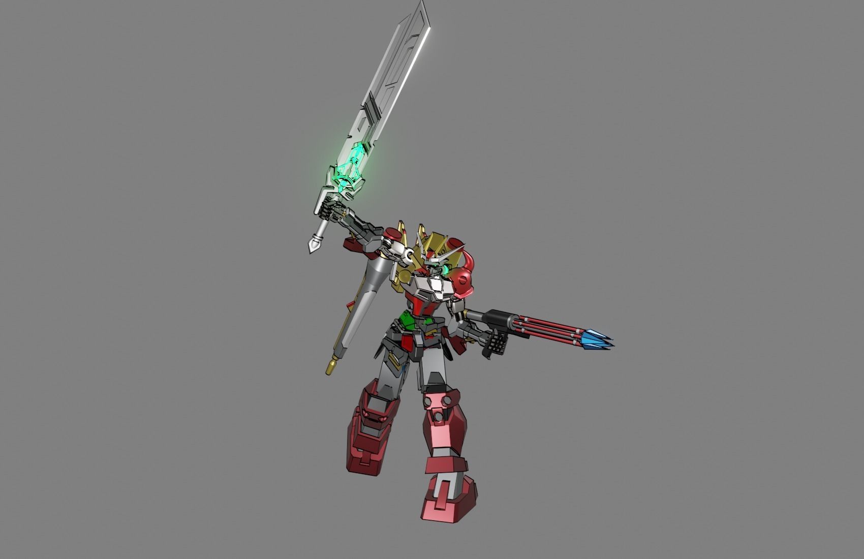 Attacker Gundam 18 3D model_17