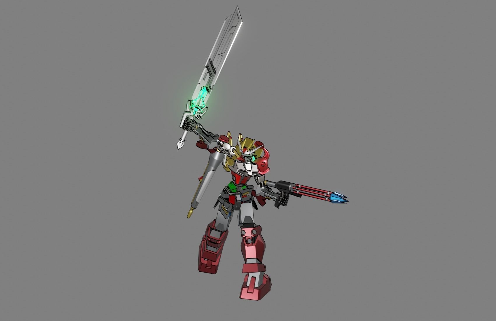 Attacker Gundam 18 3D model_20