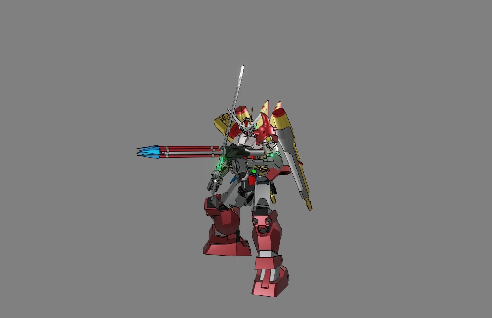 Attacker Gundam 18 3D model_3