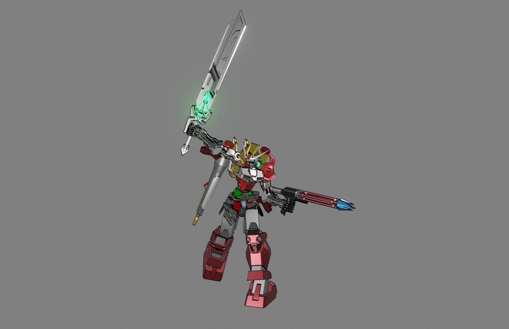 Attacker Gundam 18 3D model_23