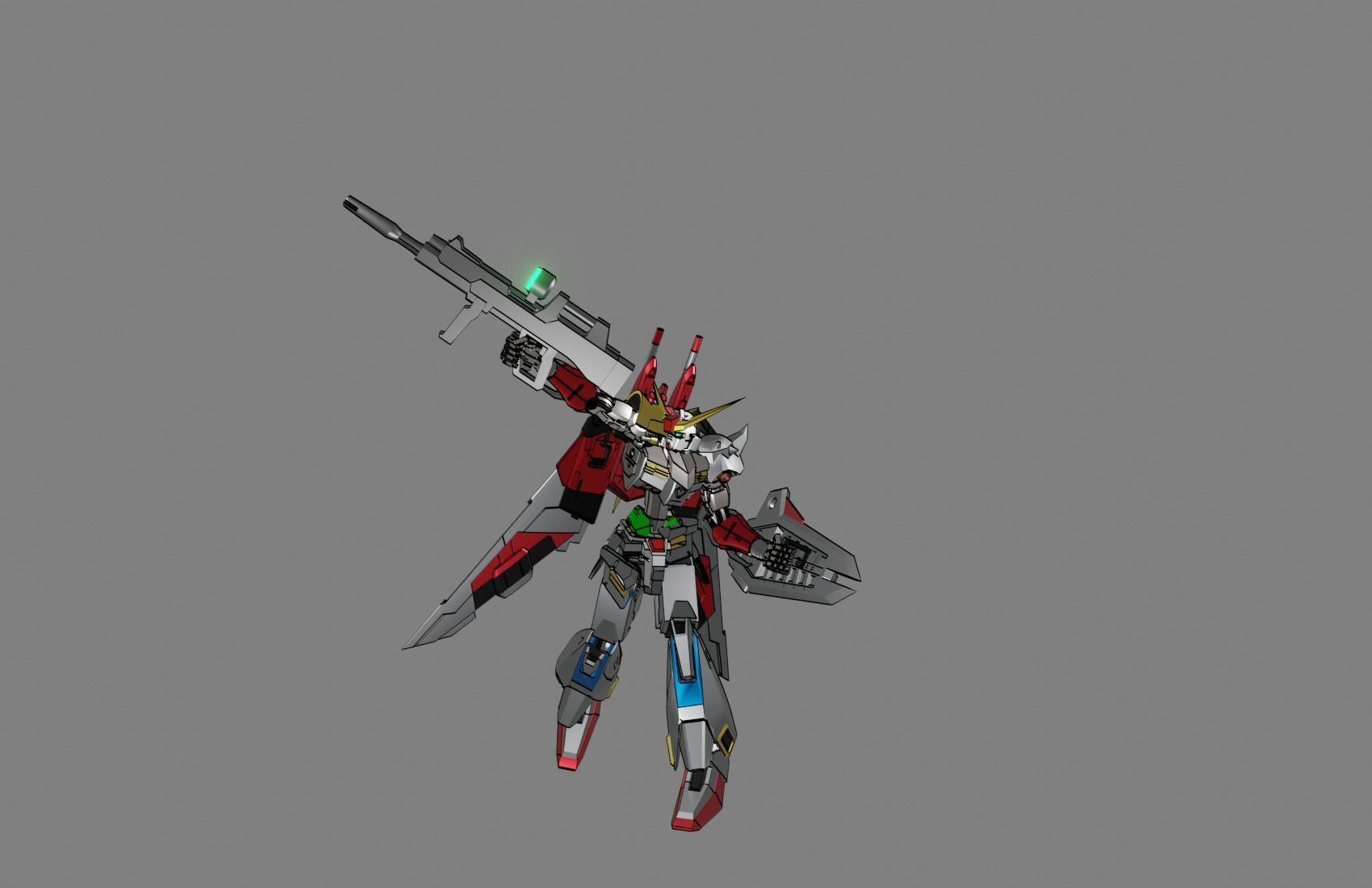 Attacker Gundam 17 3D model_24