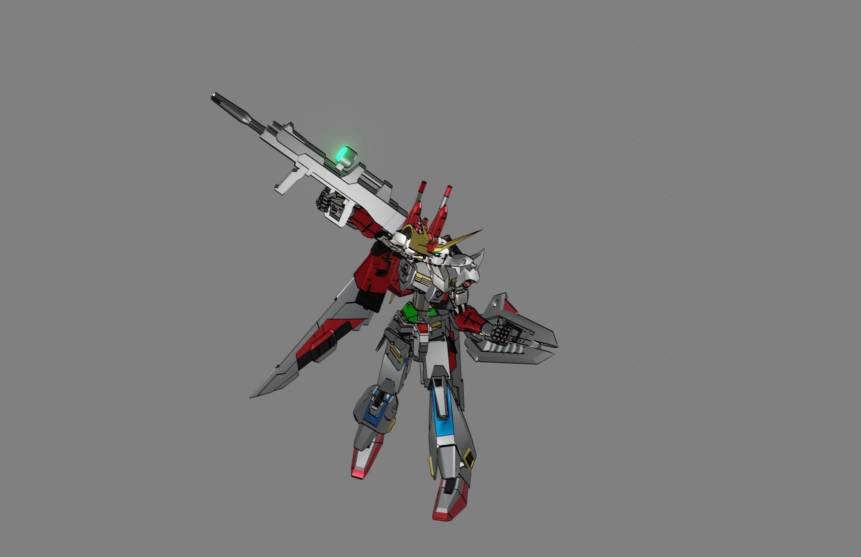 Attacker Gundam 17 3D model_14