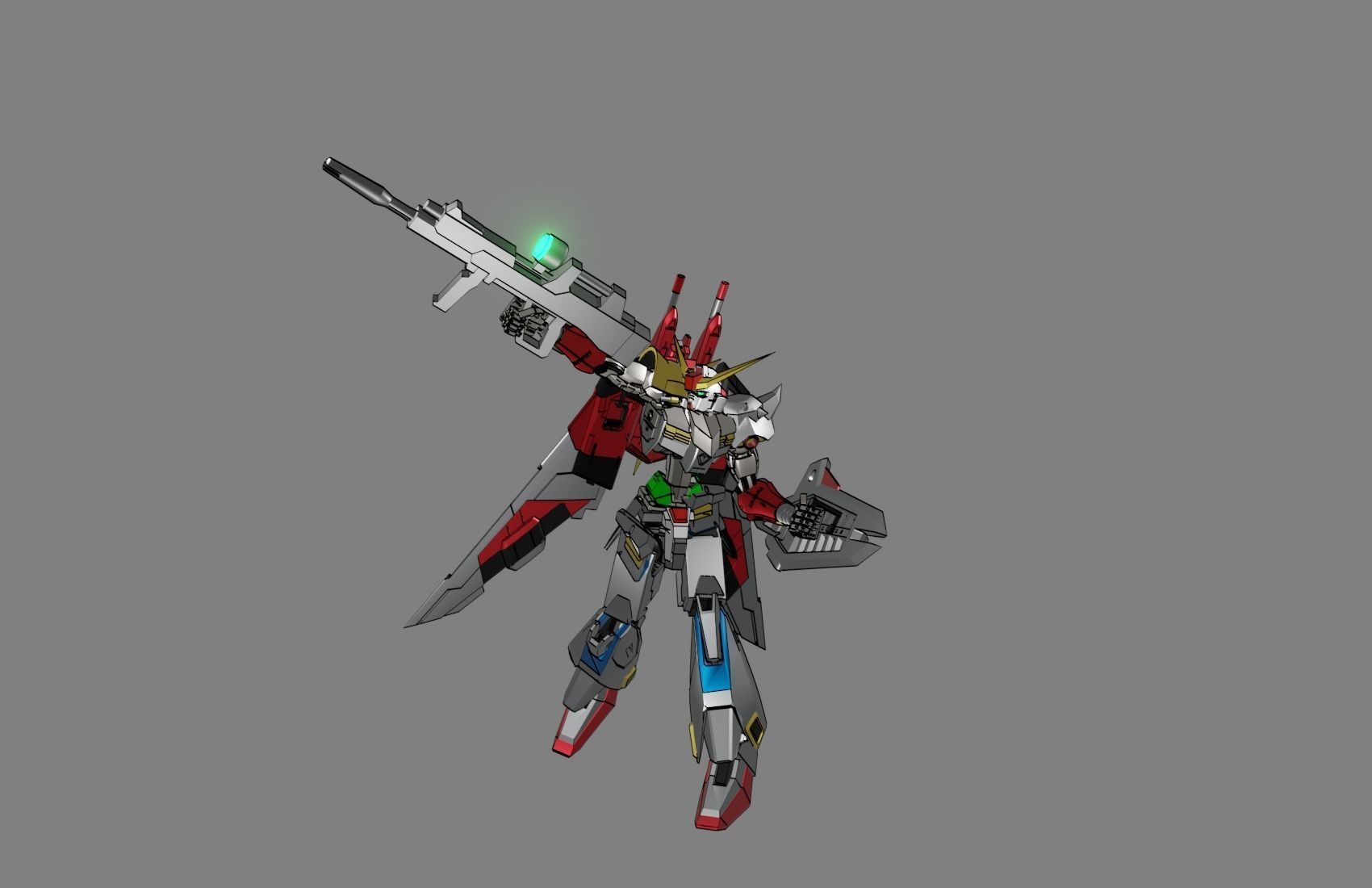 Attacker Gundam 17 3D model_12