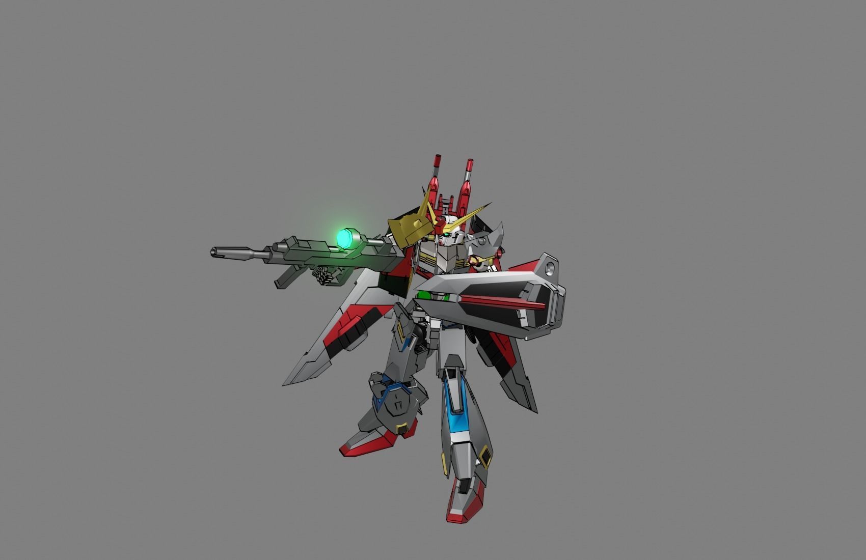 Attacker Gundam 17 3D model_8