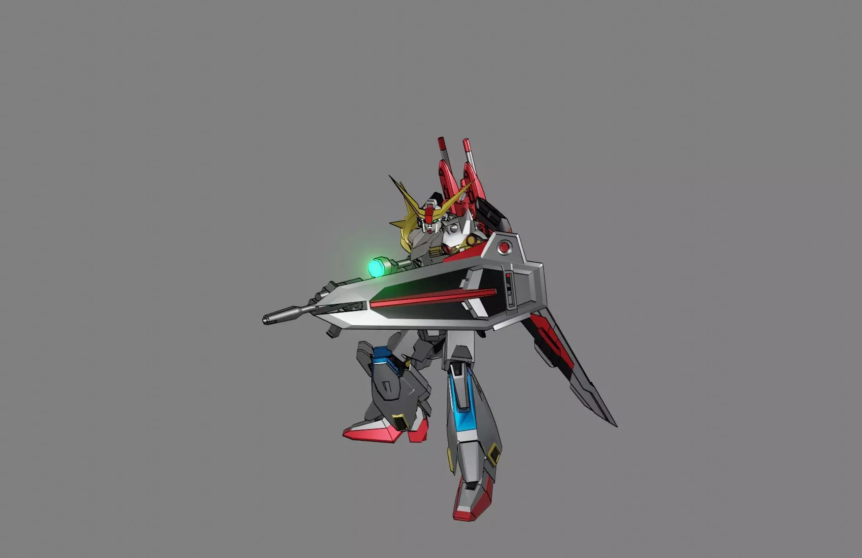 Attacker Gundam 17 3D model_0