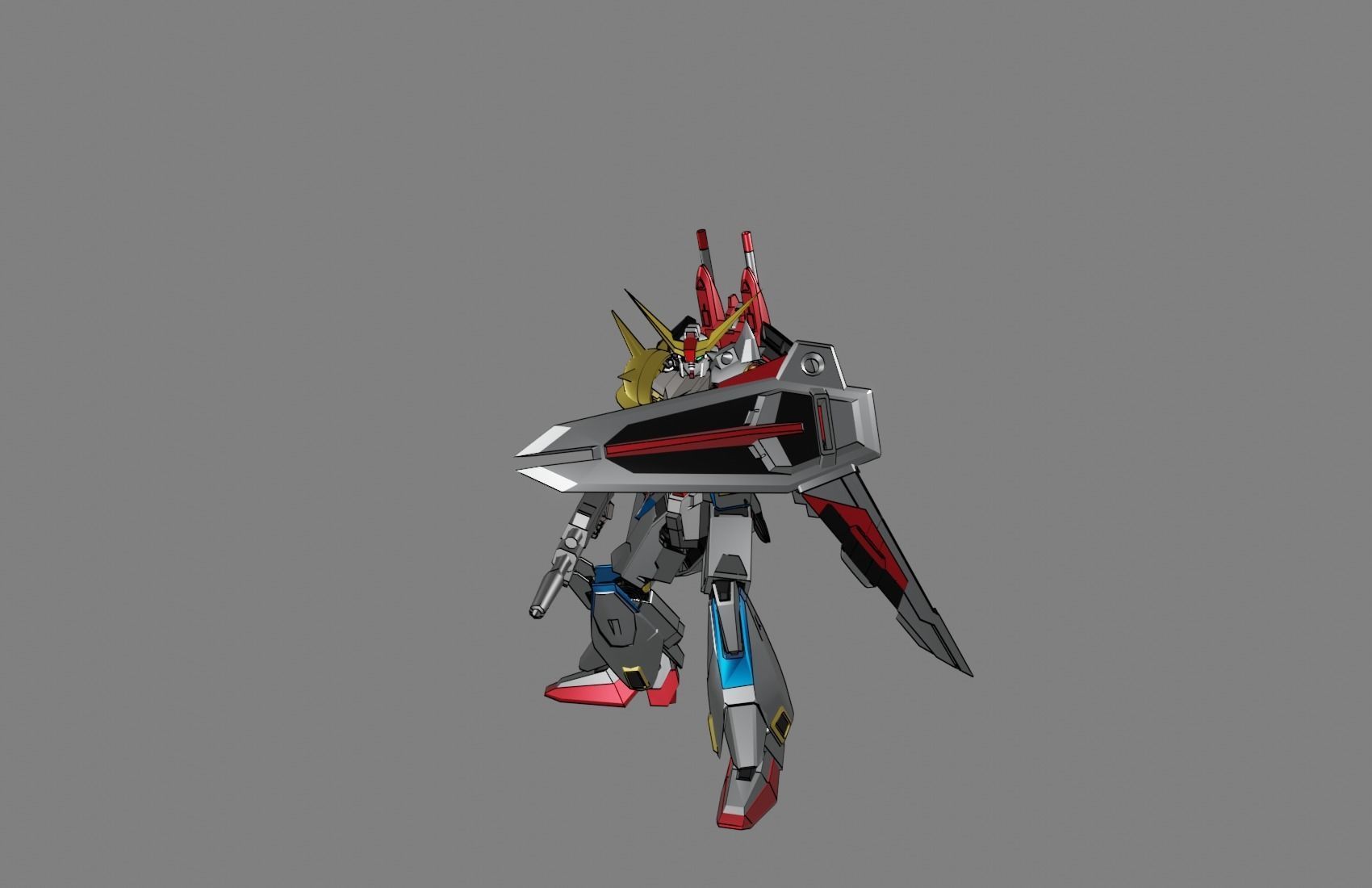Attacker Gundam 17 3D model_4