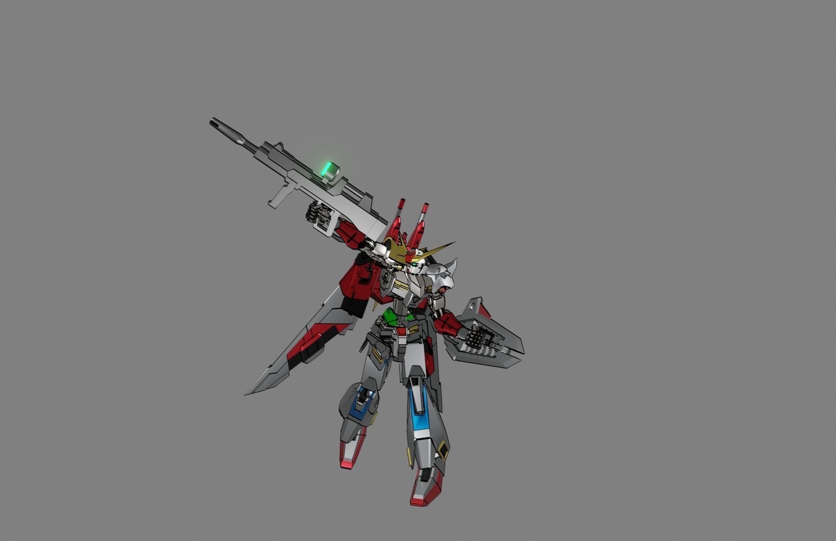 Attacker Gundam 17 3D model_22