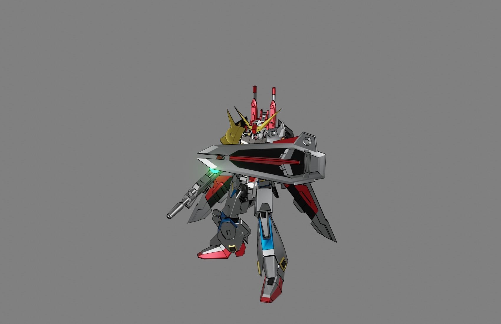 Attacker Gundam 17 3D model_6