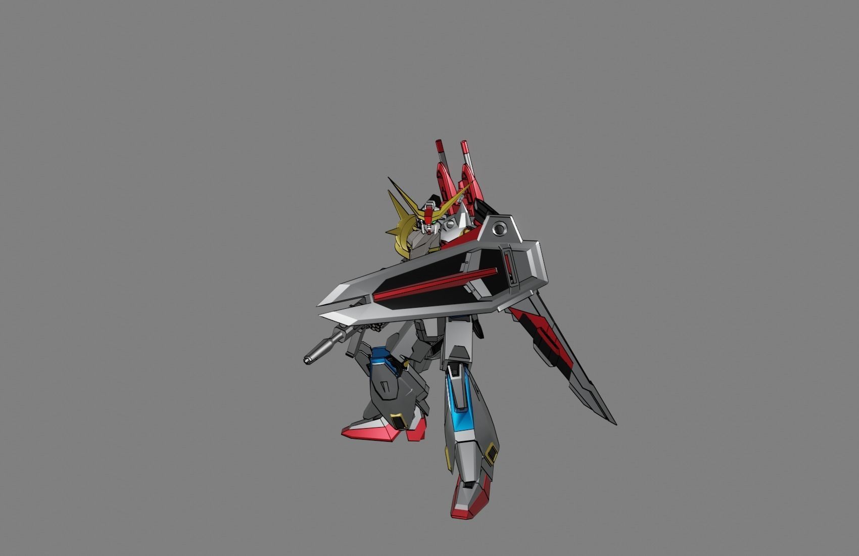 Attacker Gundam 17 3D model_2