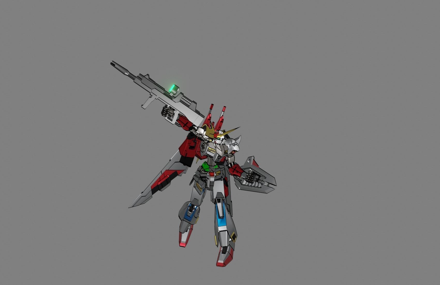 Attacker Gundam 17 3D model_21