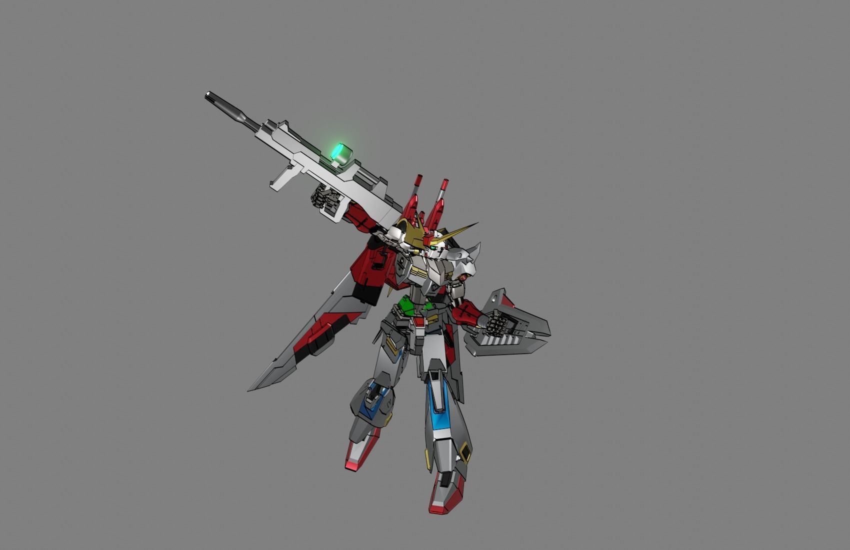 Attacker Gundam 17 3D model_13