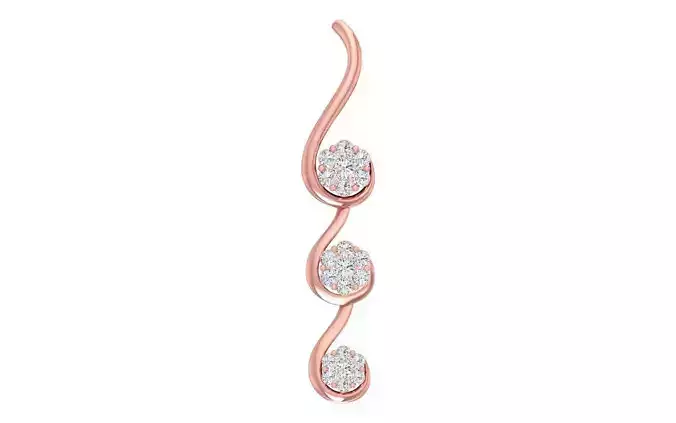 Solitaire Women Pendant 3dm STL OBJ FBX Render Details