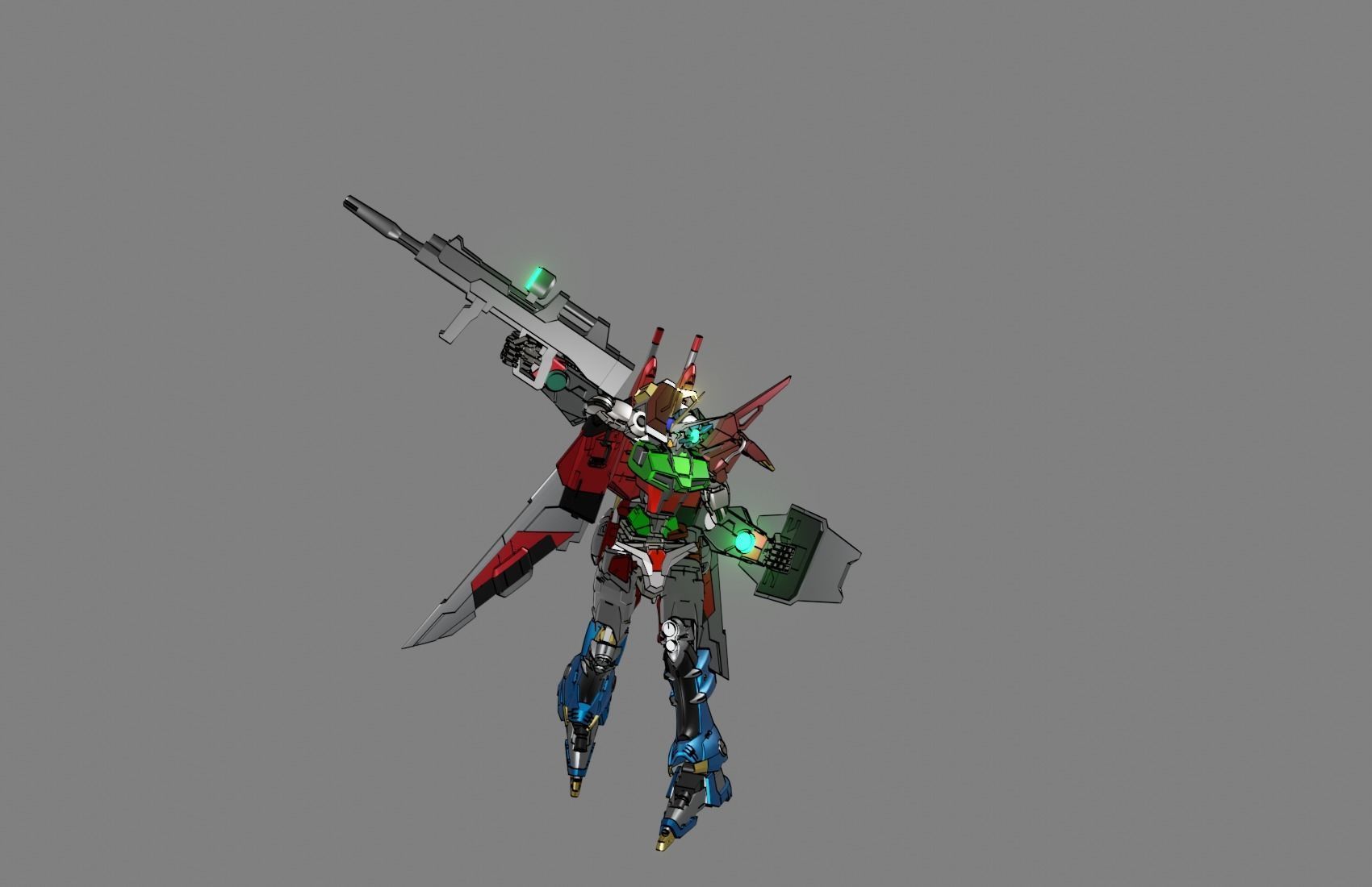 Attacker Gundam 16 3D model_24