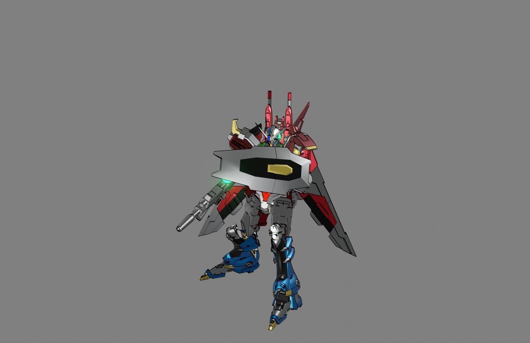 Attacker Gundam 16 3D model_6