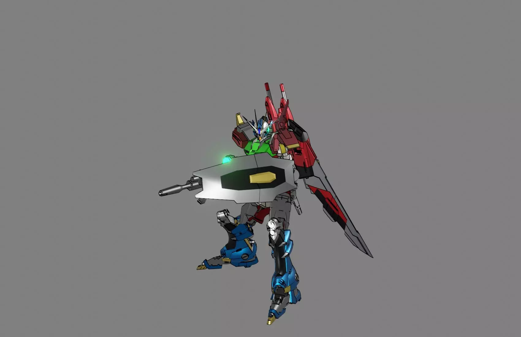 Attacker Gundam 16 3D model_0