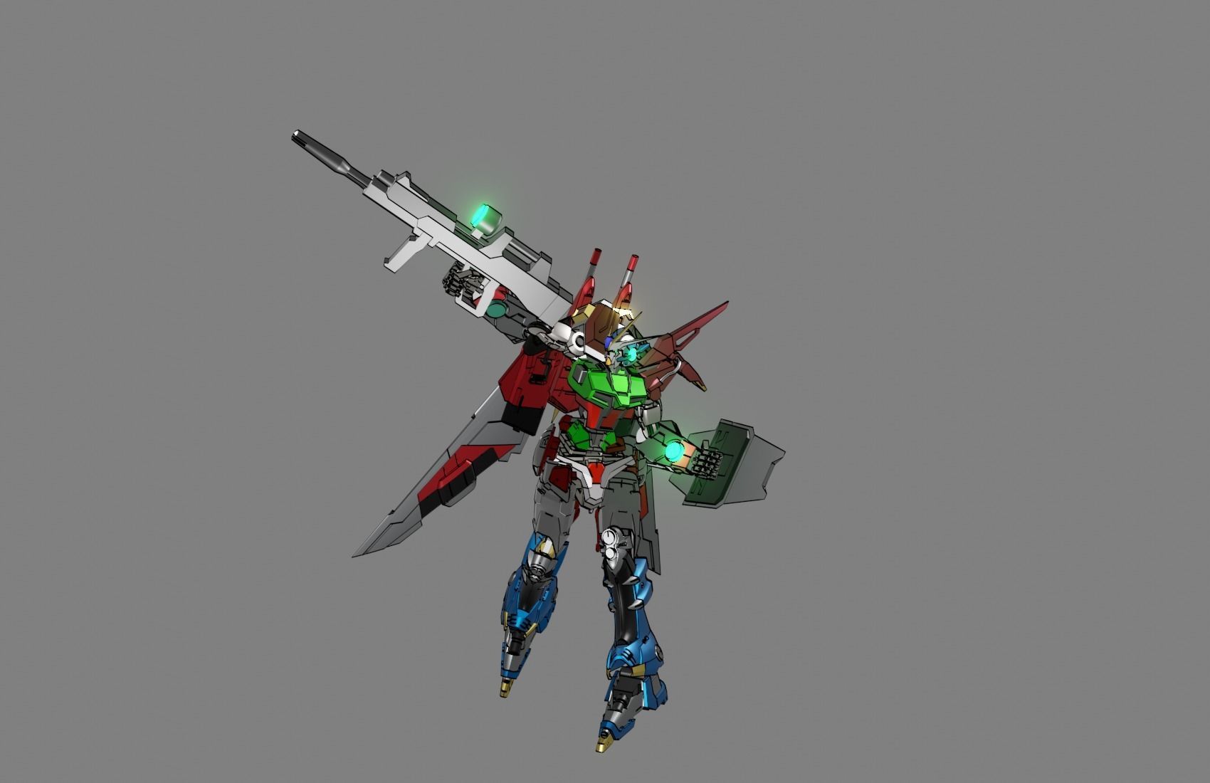 Attacker Gundam 16 3D model_13