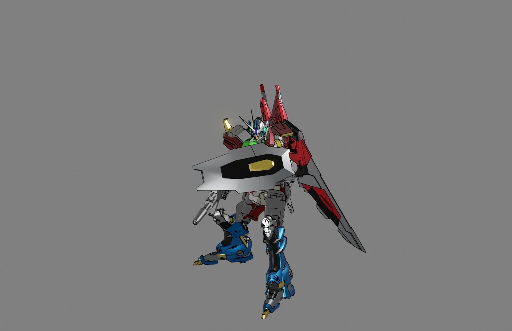 Attacker Gundam 16 3D model_3