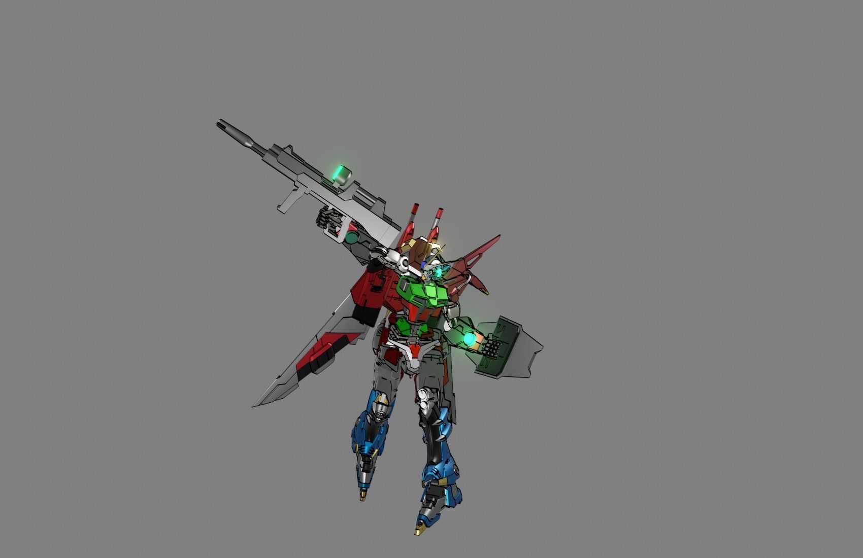 Attacker Gundam 16 3D model_21