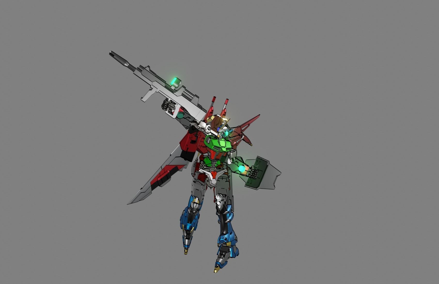 Attacker Gundam 16 3D model_16