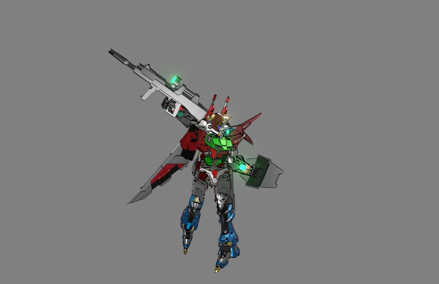 Attacker Gundam 16 3D model_15
