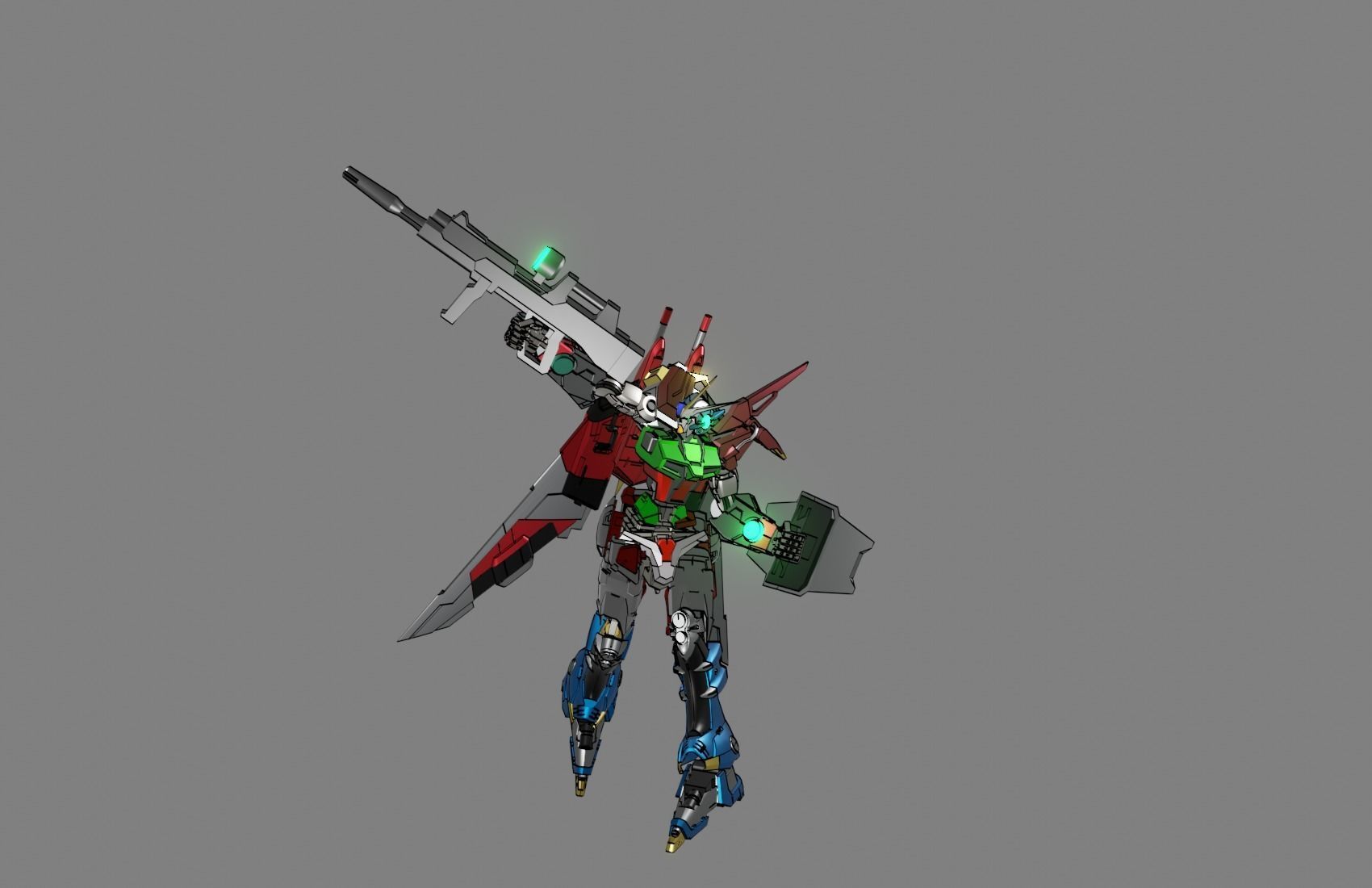 Attacker Gundam 16 3D model_17
