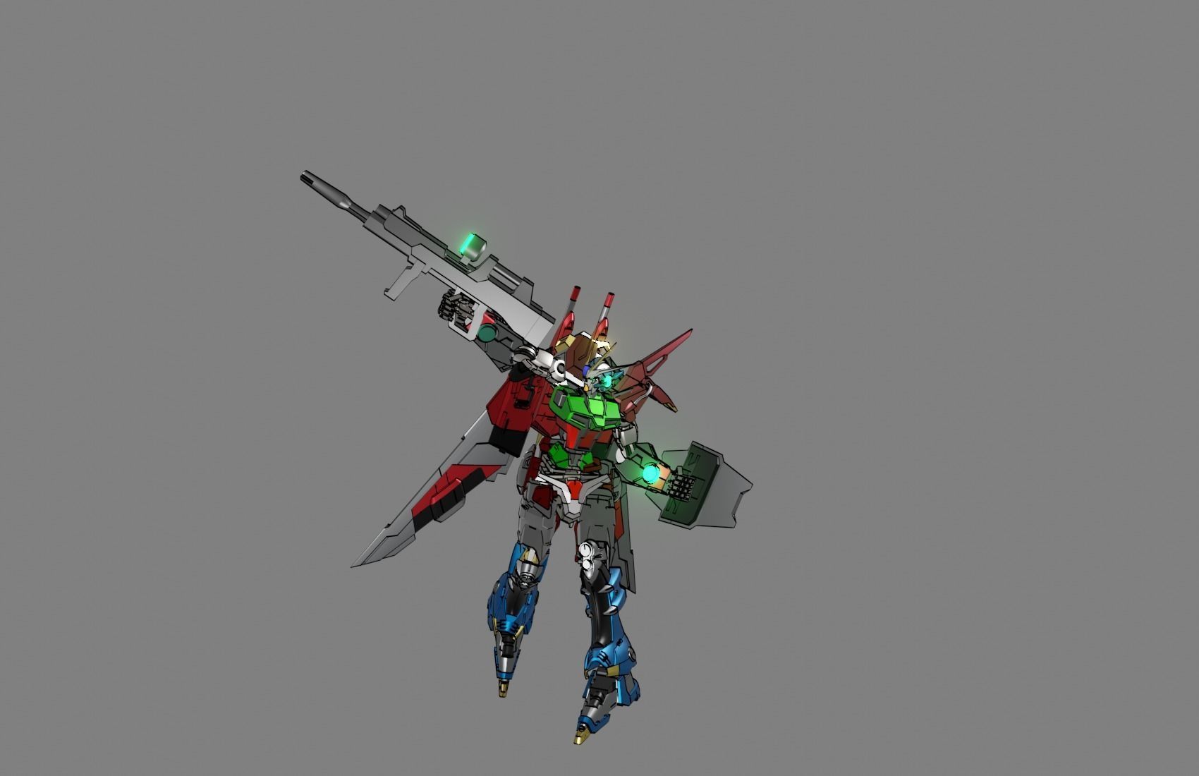 Attacker Gundam 16 3D model_23