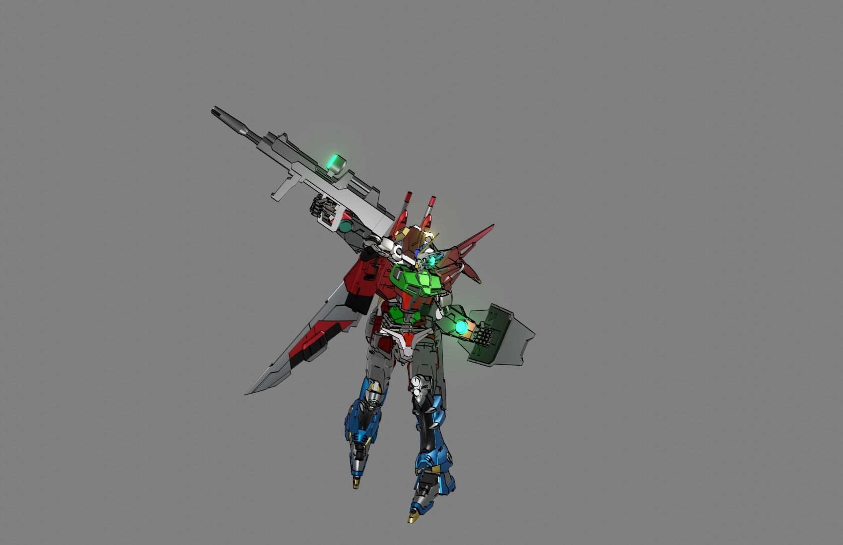 Attacker Gundam 16 3D model_18