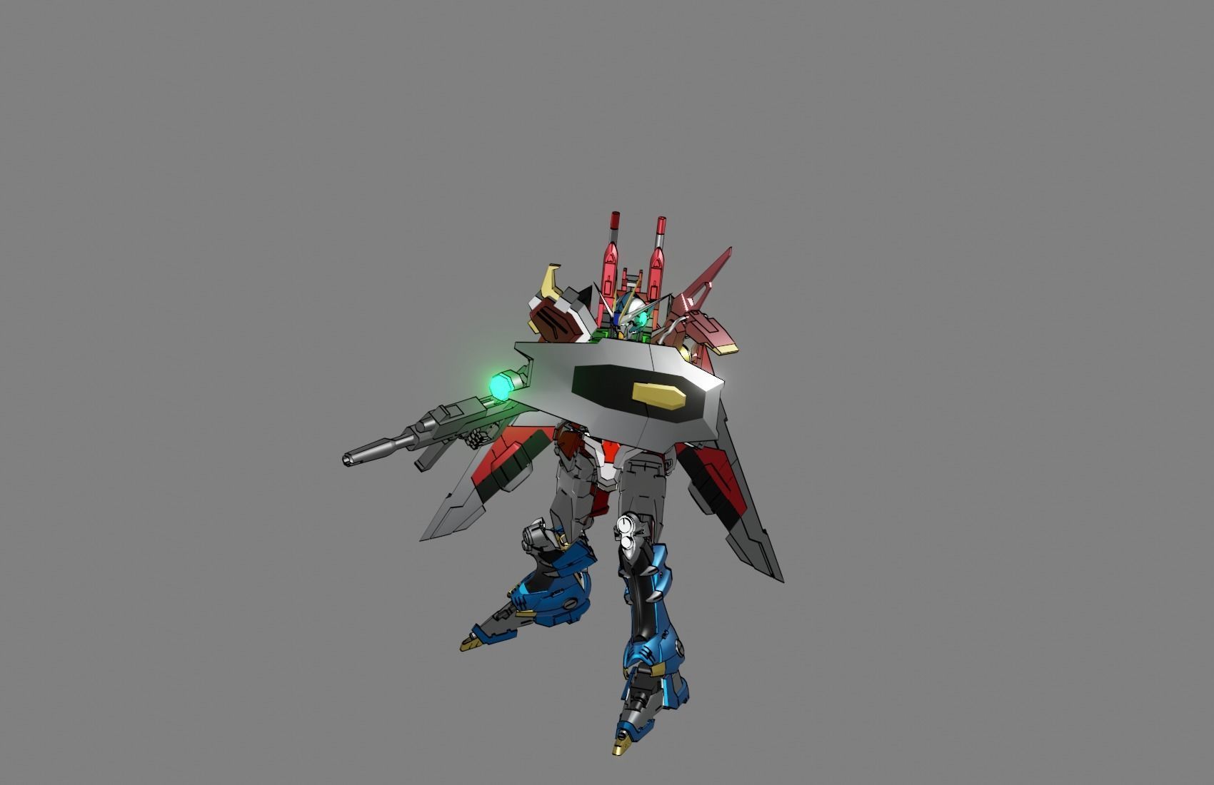 Attacker Gundam 16 3D model_7