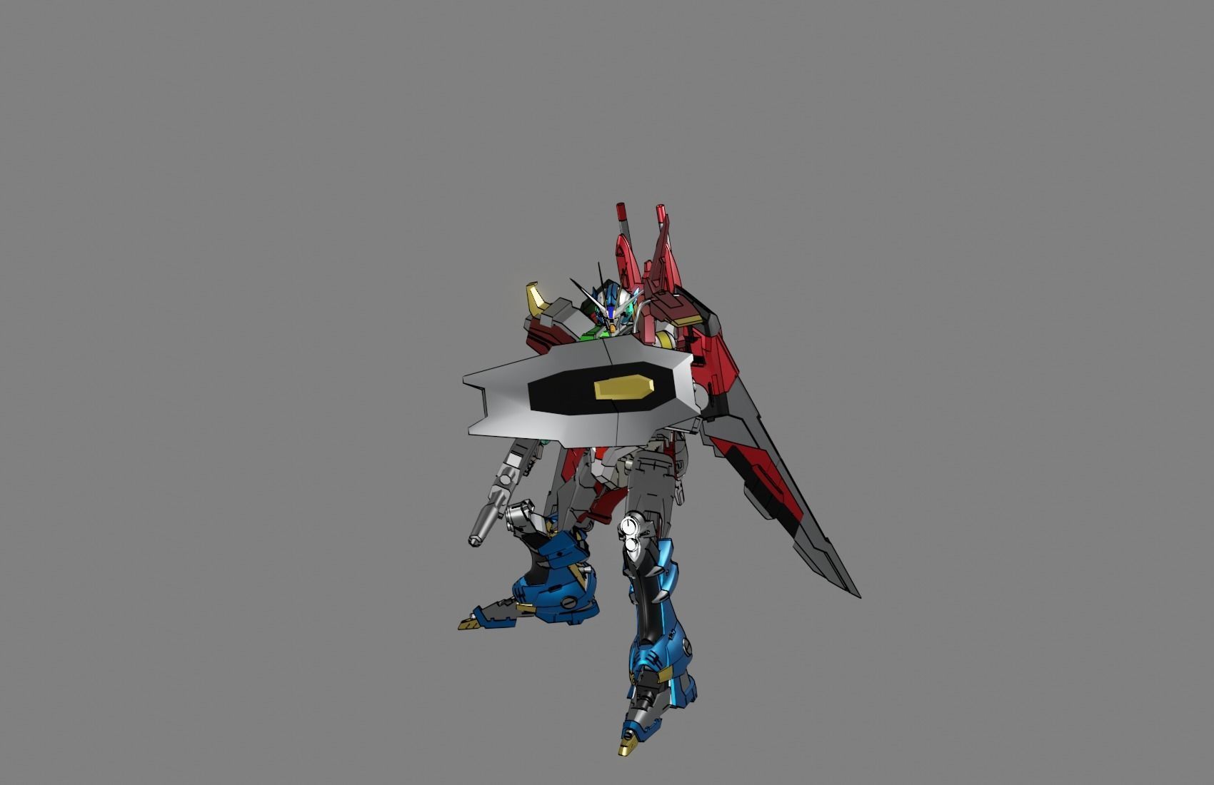 Attacker Gundam 16 3D model_4
