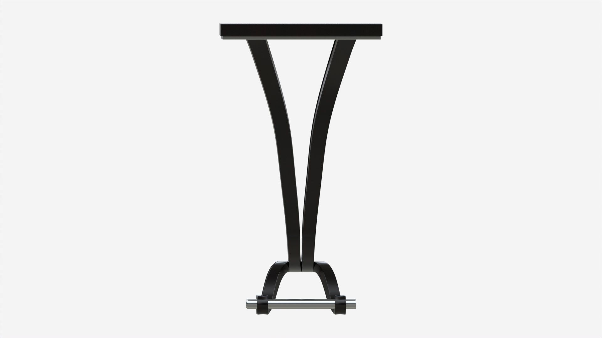 Art Deco Console Table Wooden 3D model_4