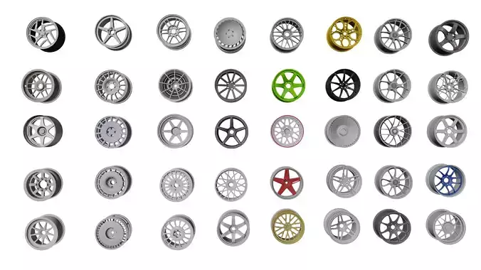 WHEEL ASSET PACK 3D model