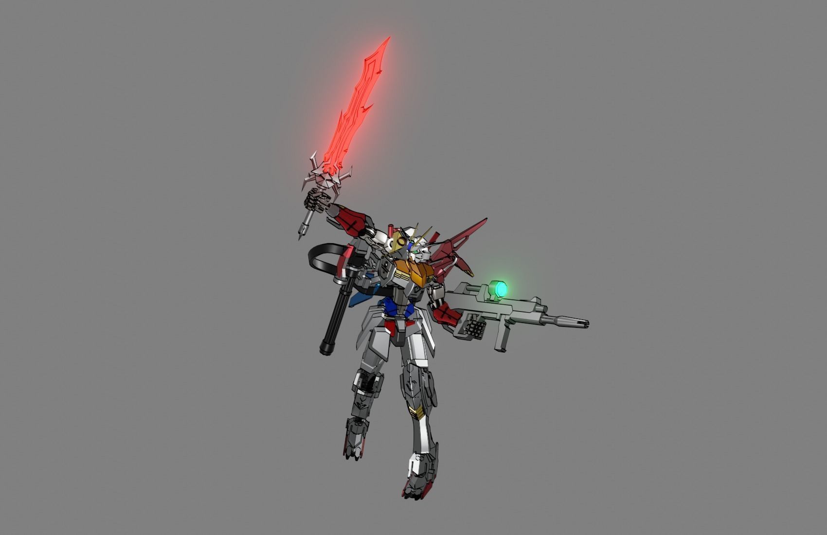 Attacker Gundam 15 3D model_17
