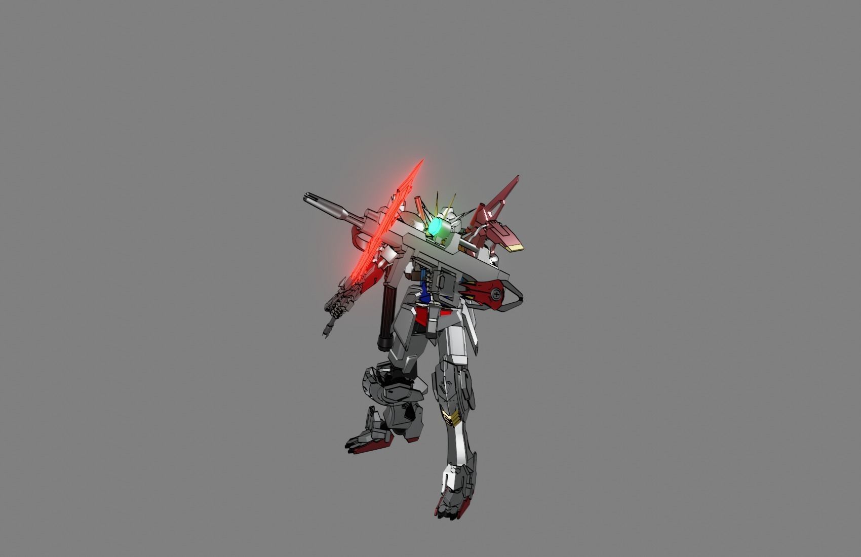 Attacker Gundam 15 3D model_7