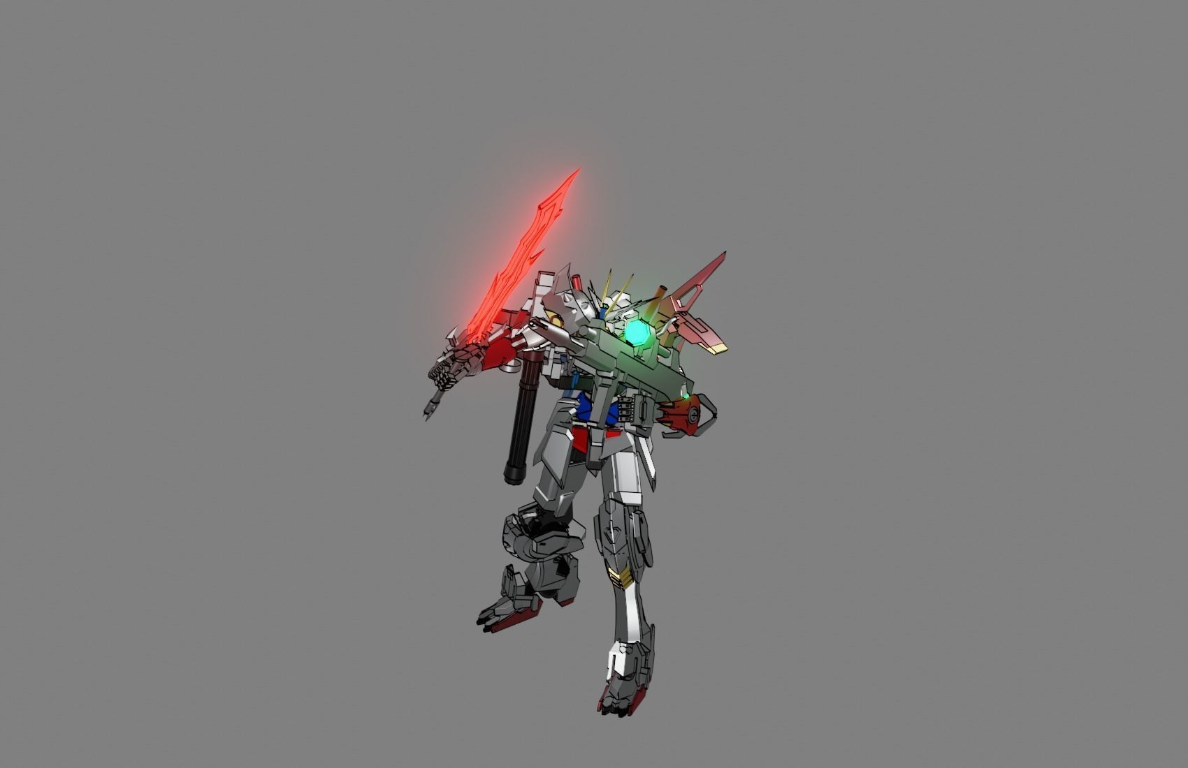 Attacker Gundam 15 3D model_8