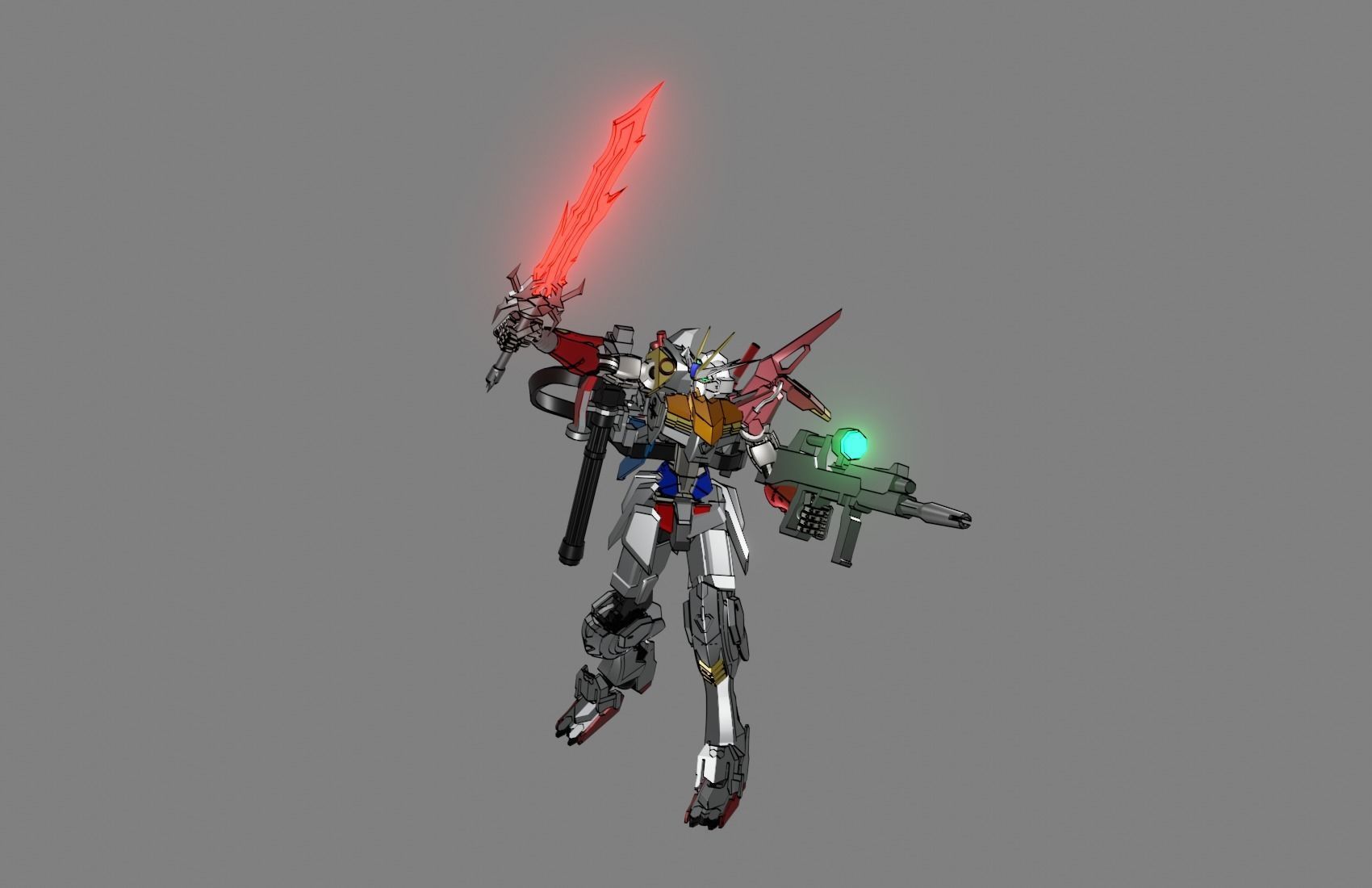 Attacker Gundam 15 3D model_10