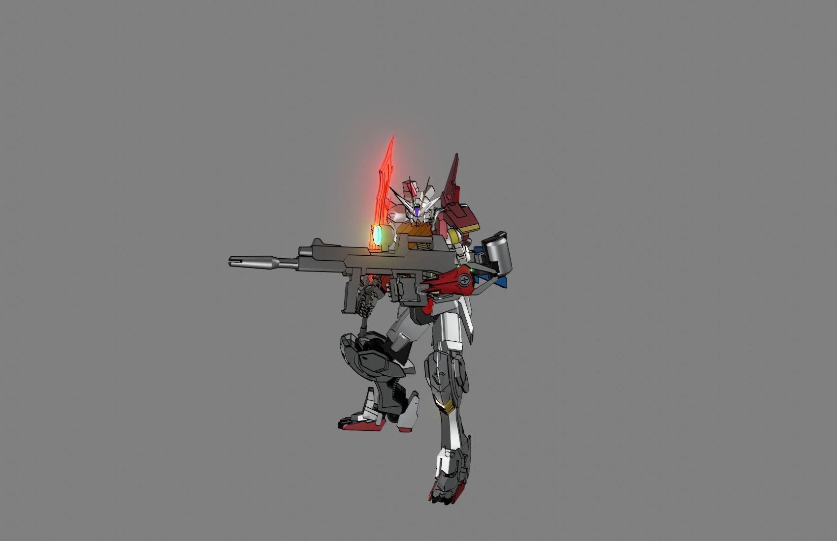 Attacker Gundam 15 3D model_1