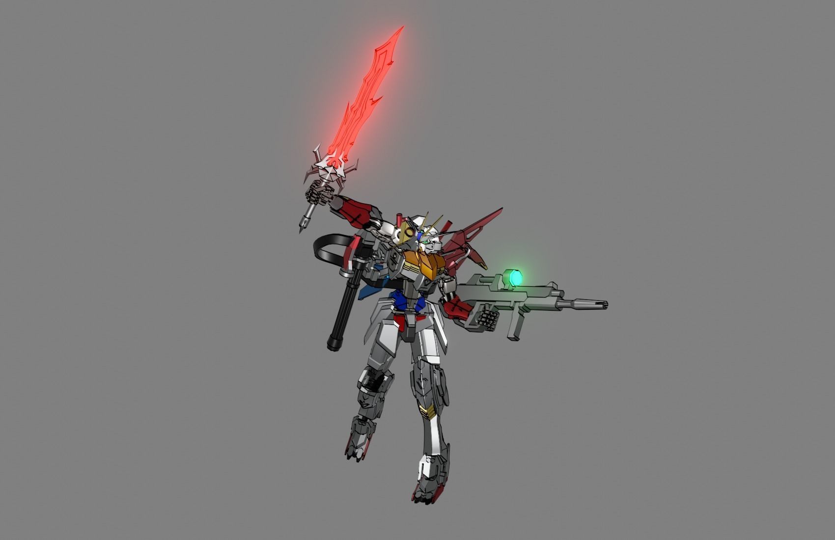 Attacker Gundam 15 3D model_13
