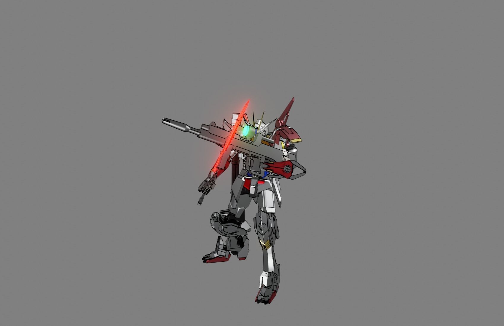 Attacker Gundam 15 3D model_6