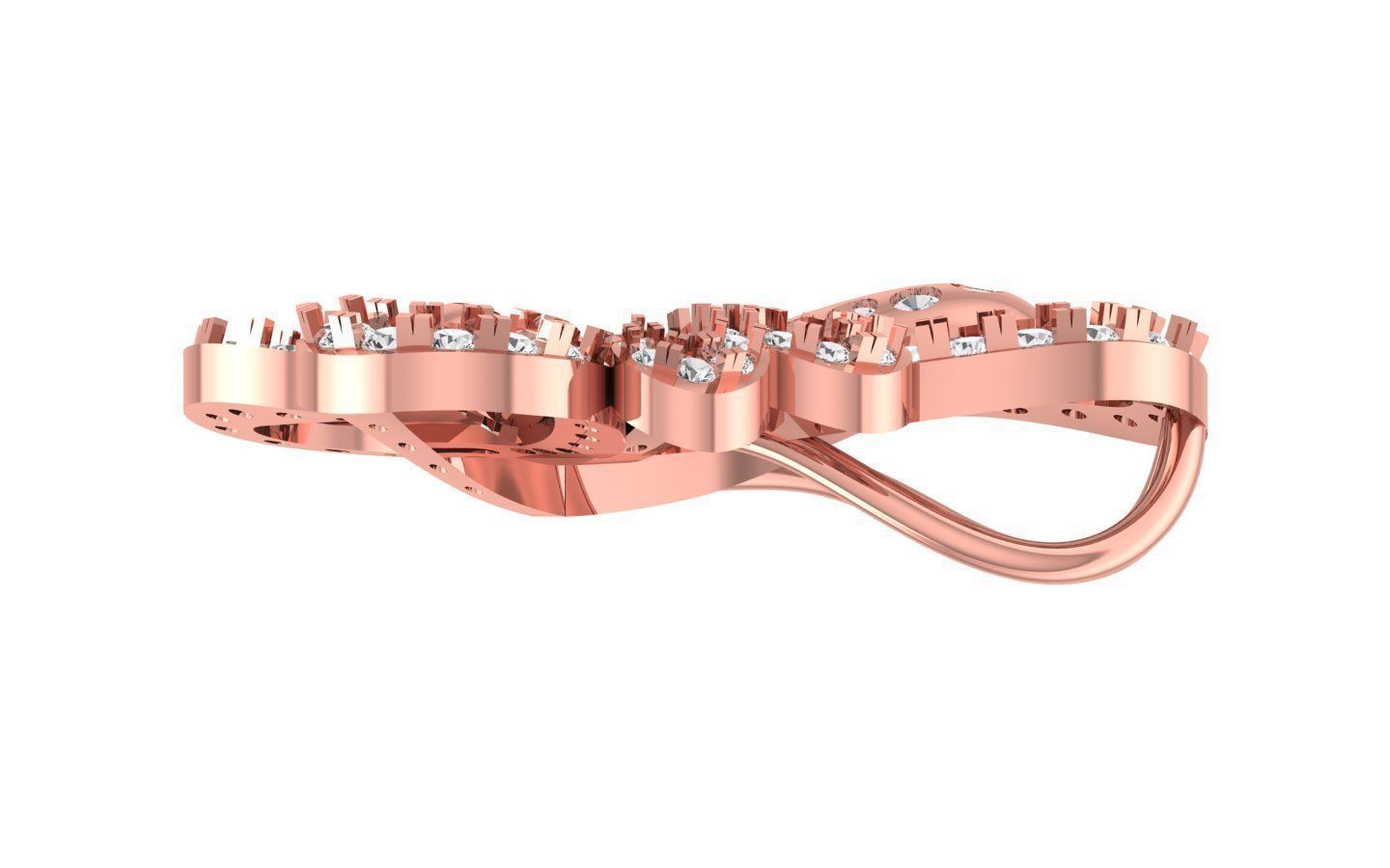 Solitaire Women Pendant 3dm STL OBJ FBX Render Details 3D print model_1