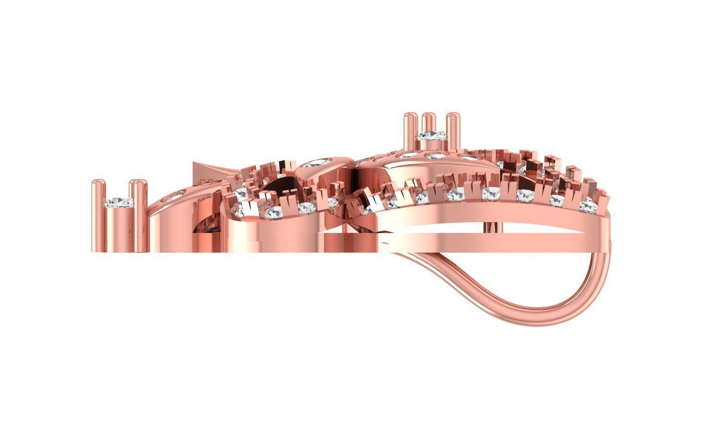 Solitaire Women Butterfly 3dm STL OBJ FBX Render Details 3D print model_1