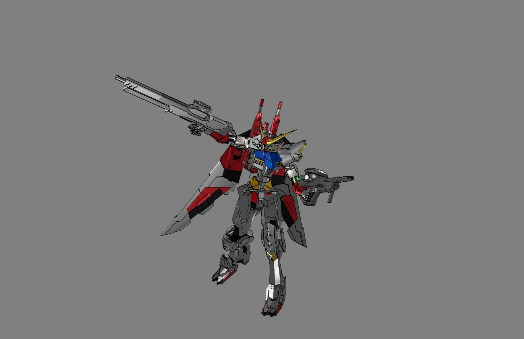 Attacker Gundam 13 3D model_10