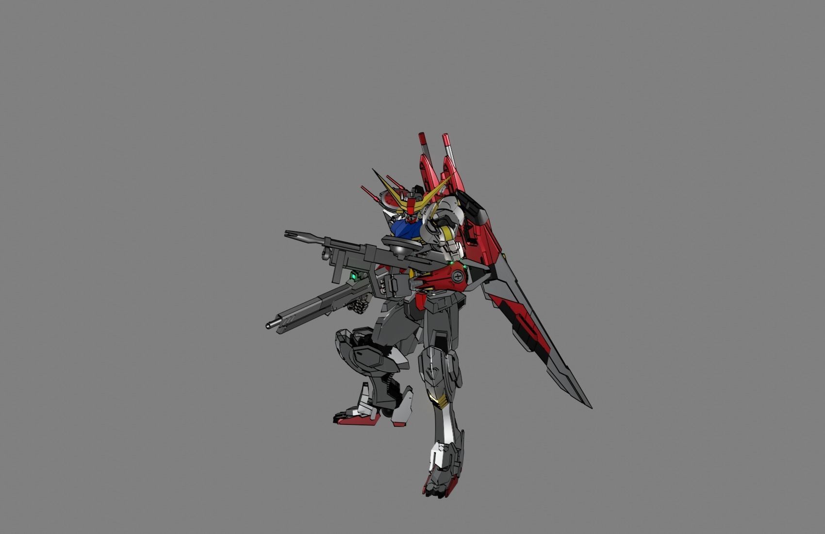Attacker Gundam 13 3D model_1