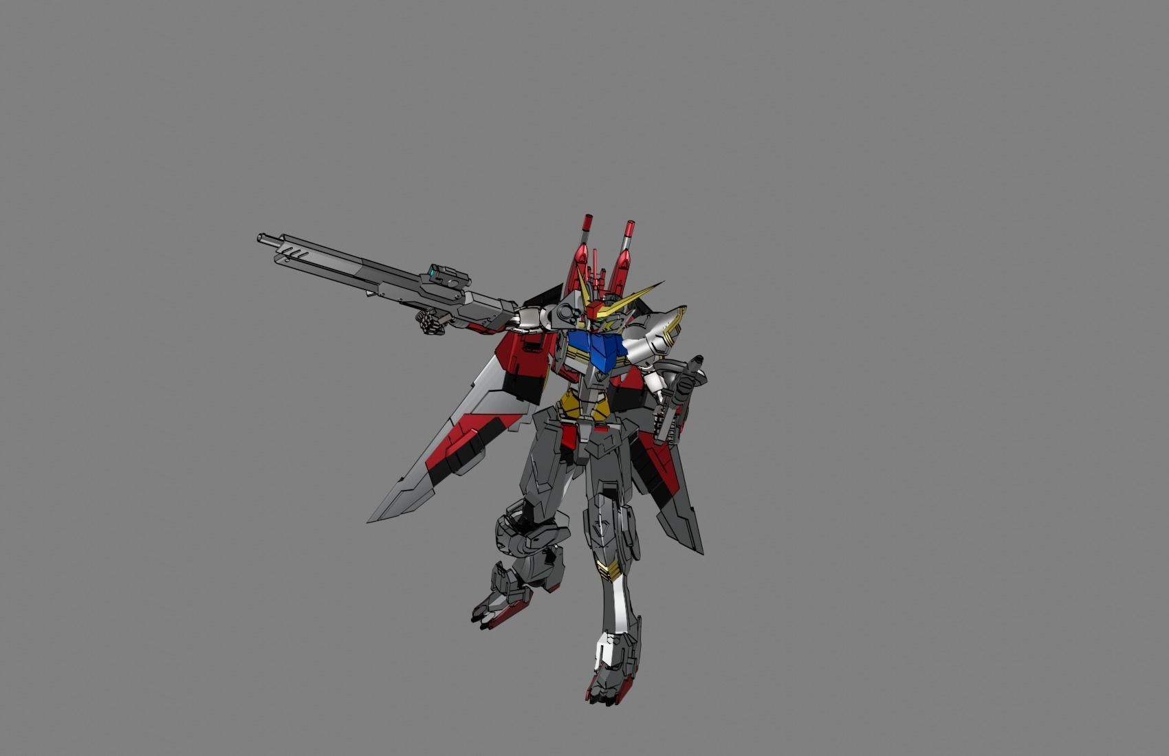 Attacker Gundam 13 3D model_9