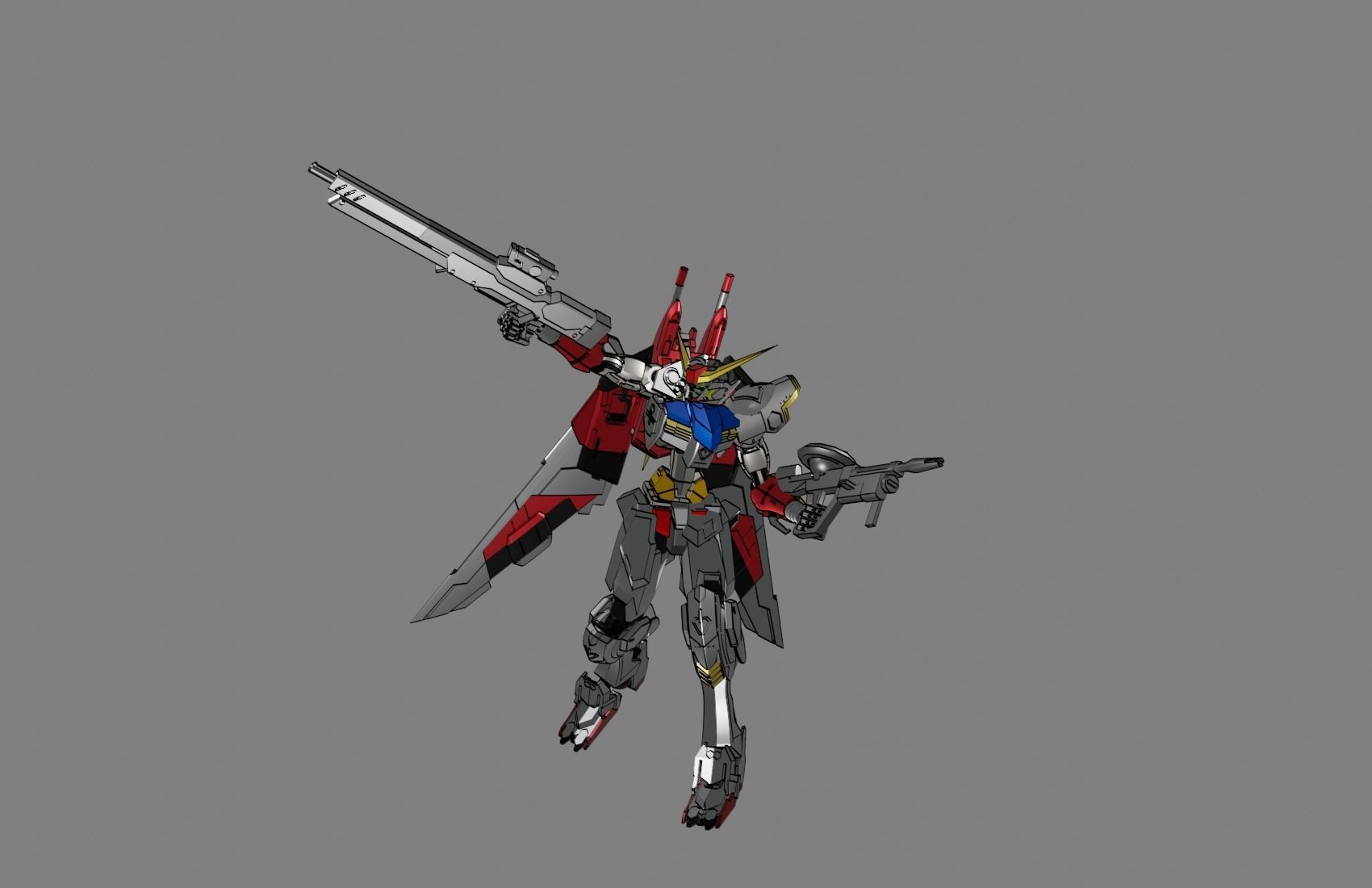 Attacker Gundam 13 3D model_11